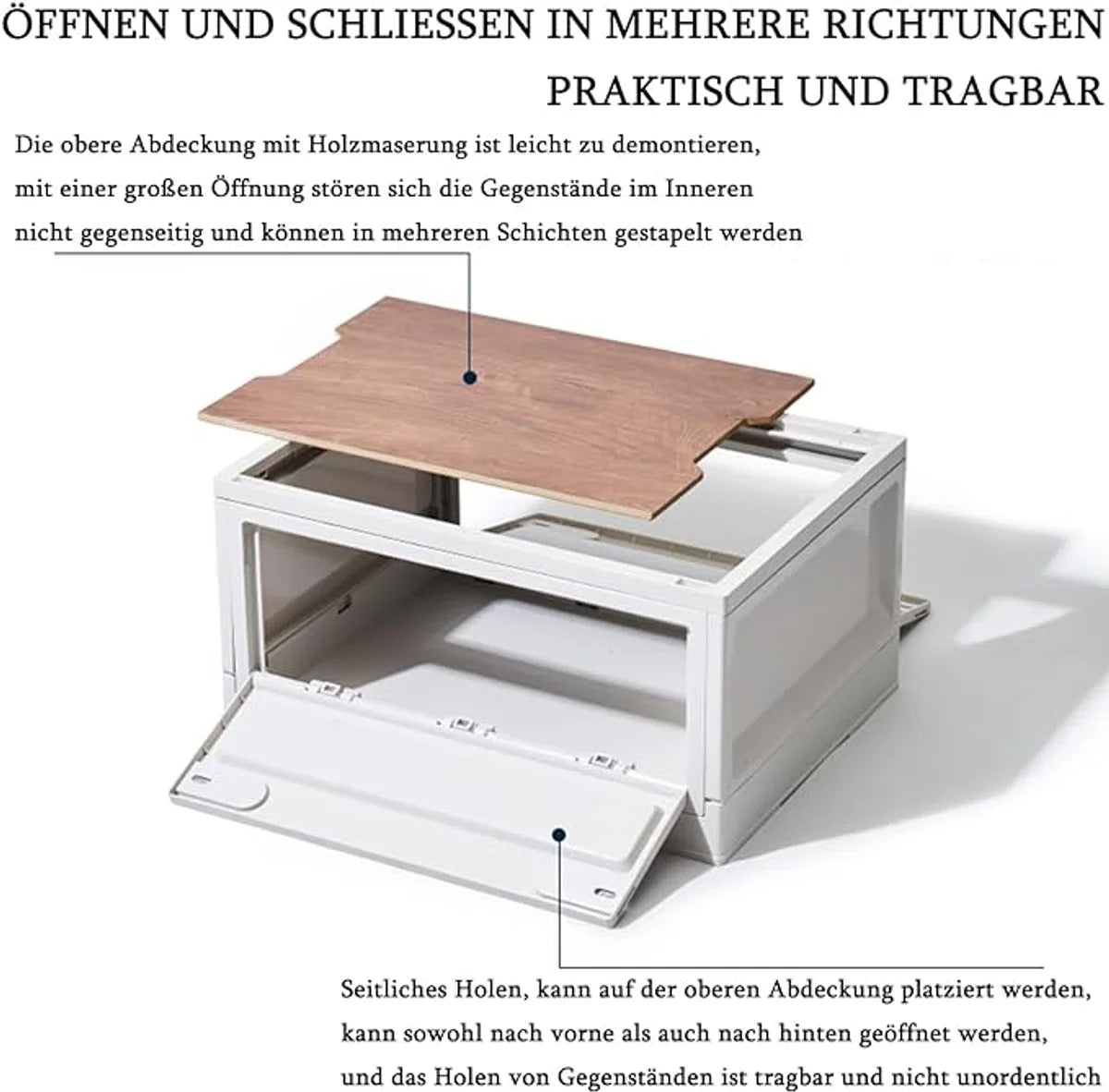 Campingbox met Deksel Opbergdozen met Deksel 35L voor Auto Kofferbak-Organizer Campingbox Vouwbox met 4 Wielen Camping Accessoires voor Reizen Kofferbak Opbergdoos - Groen