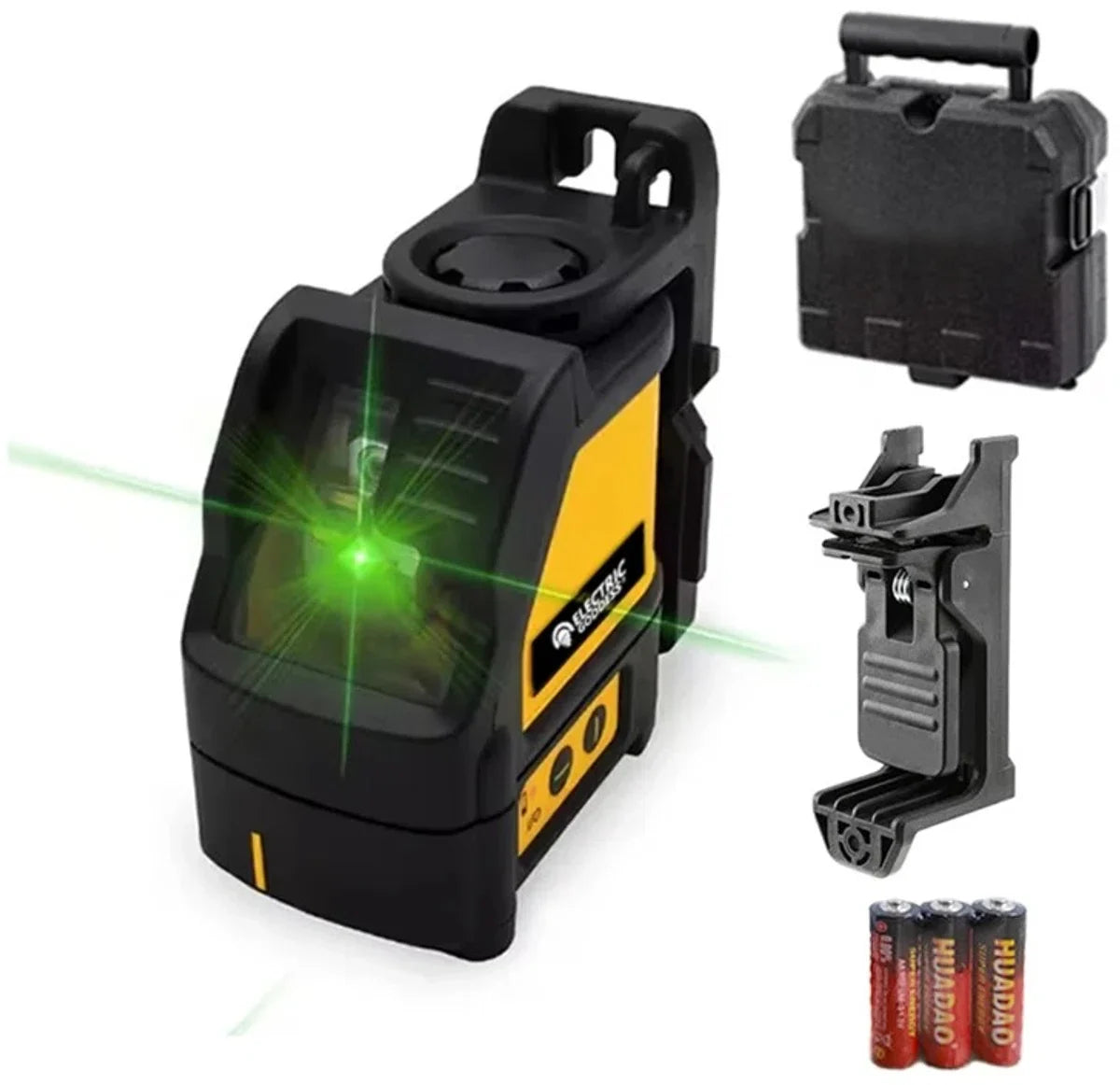Zelfnivellerende kruislijnlaser - incl. koffer - 2 lijnen - groen - 15m