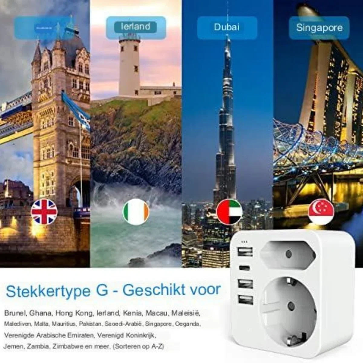 Travel Plug Type G - Travel Plug UK - World Travel Adapter Type G