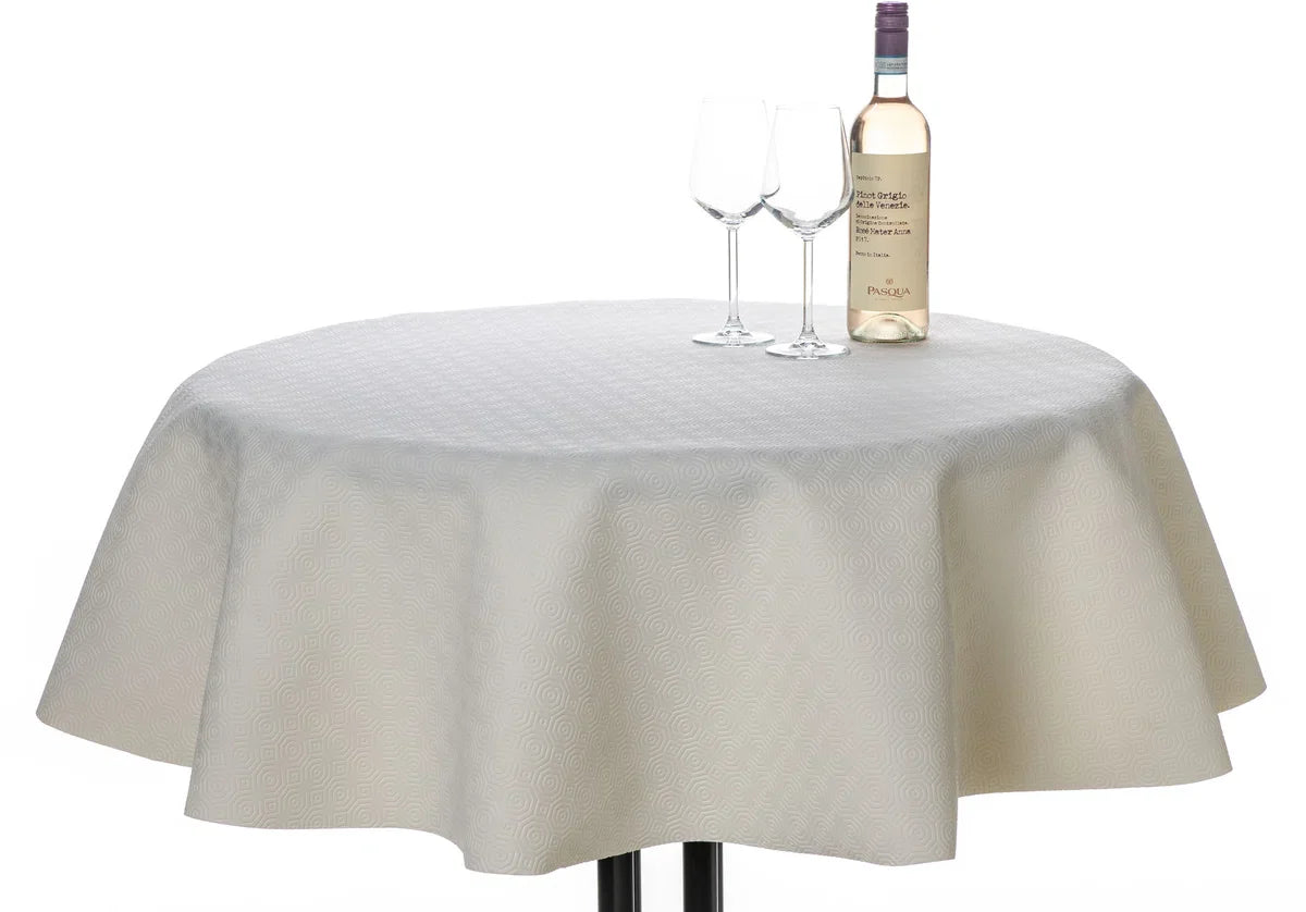 Table protector plain - white embossed roll of 140cm x 20mtr.
