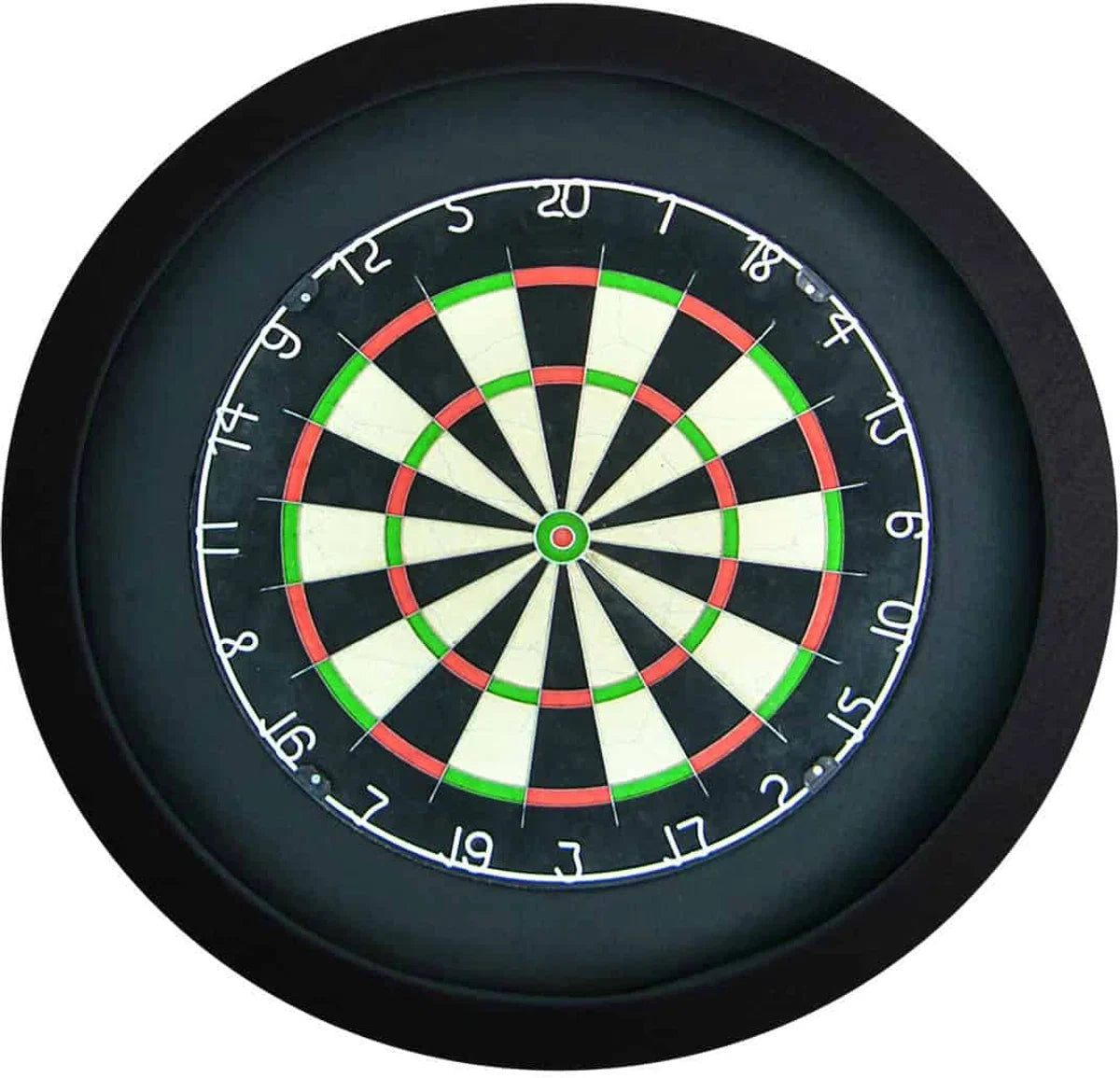 Dartset - Draagbare dartbordstandaard LED-pakket - inclusief best geteste - dartbord - en - LED-surroundring - zwart