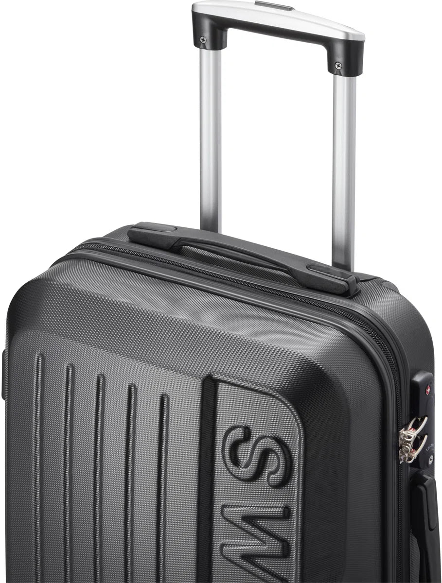 Swiss - Lausanne Handbagage koffer - 4 Wielen - TSA-cijferslot - Zwart