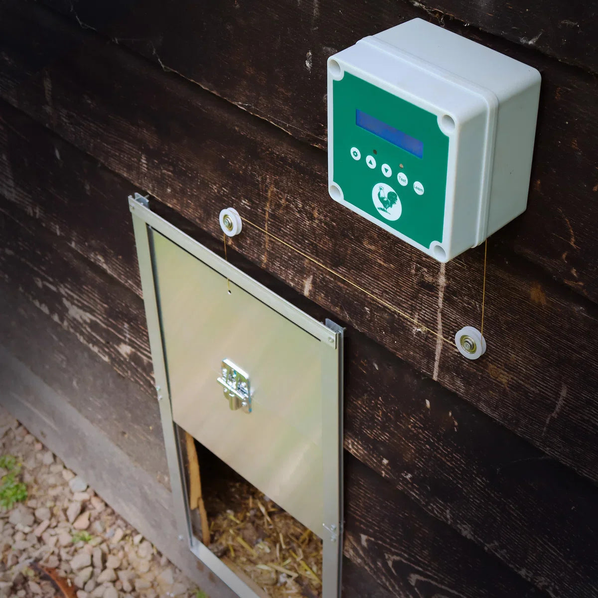 Chicken Coop Door, Automatic Chicken Coop Door Opener with Adjustable Timer, Light Sensor, Remote Control and Safety Features - Guarantees Safety and Comfort for Chicken, Duck, Goose [110V-220V, Energy Class A+]