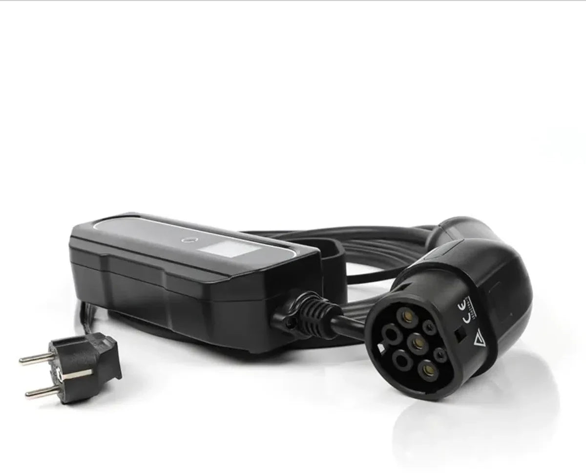 Mobiele Thuislader Elektrische Auto 3.7kW | IP65 Waterdicht | 16A 1 Fase | 10 Meter | Thuis Lader Type 2 vanaf stopcontact EU - 8A/10A/13A/16A Schakelbaar |