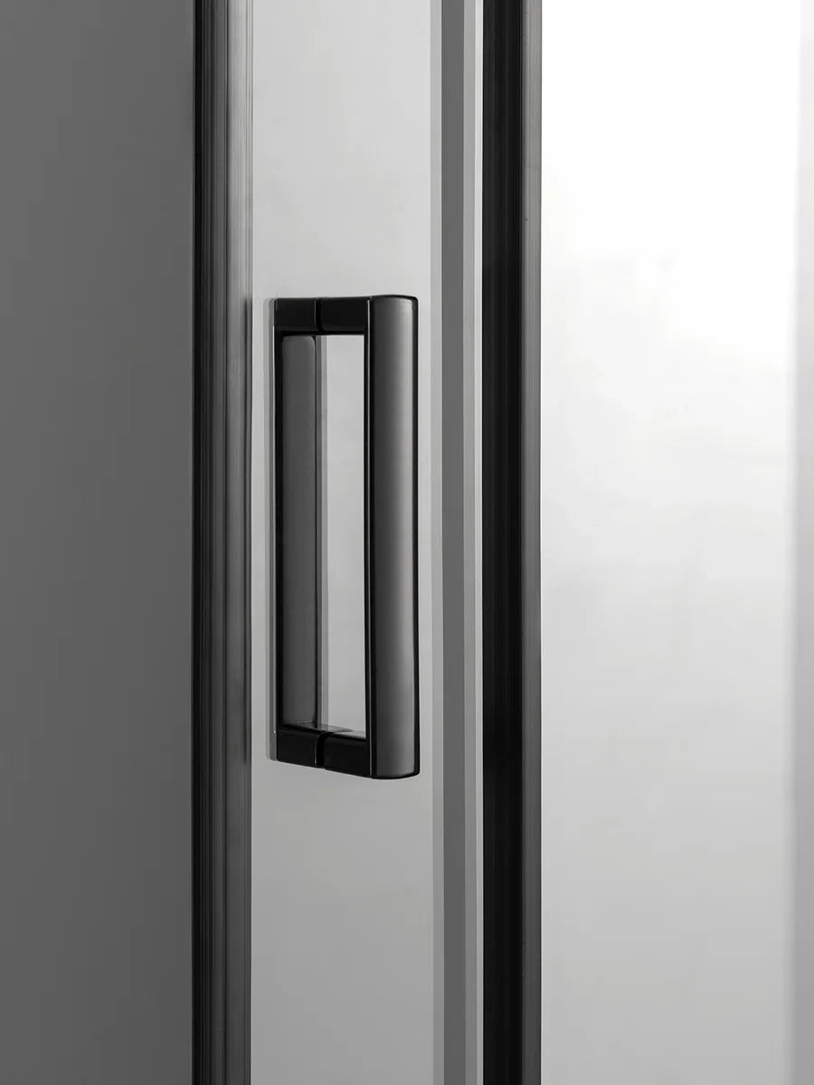 Douchecabine Vierkant - 90x90x200cm 6 mm - Nano Anti Kalk Veiligheidsglas - Zwart Aluminium Omlijsting