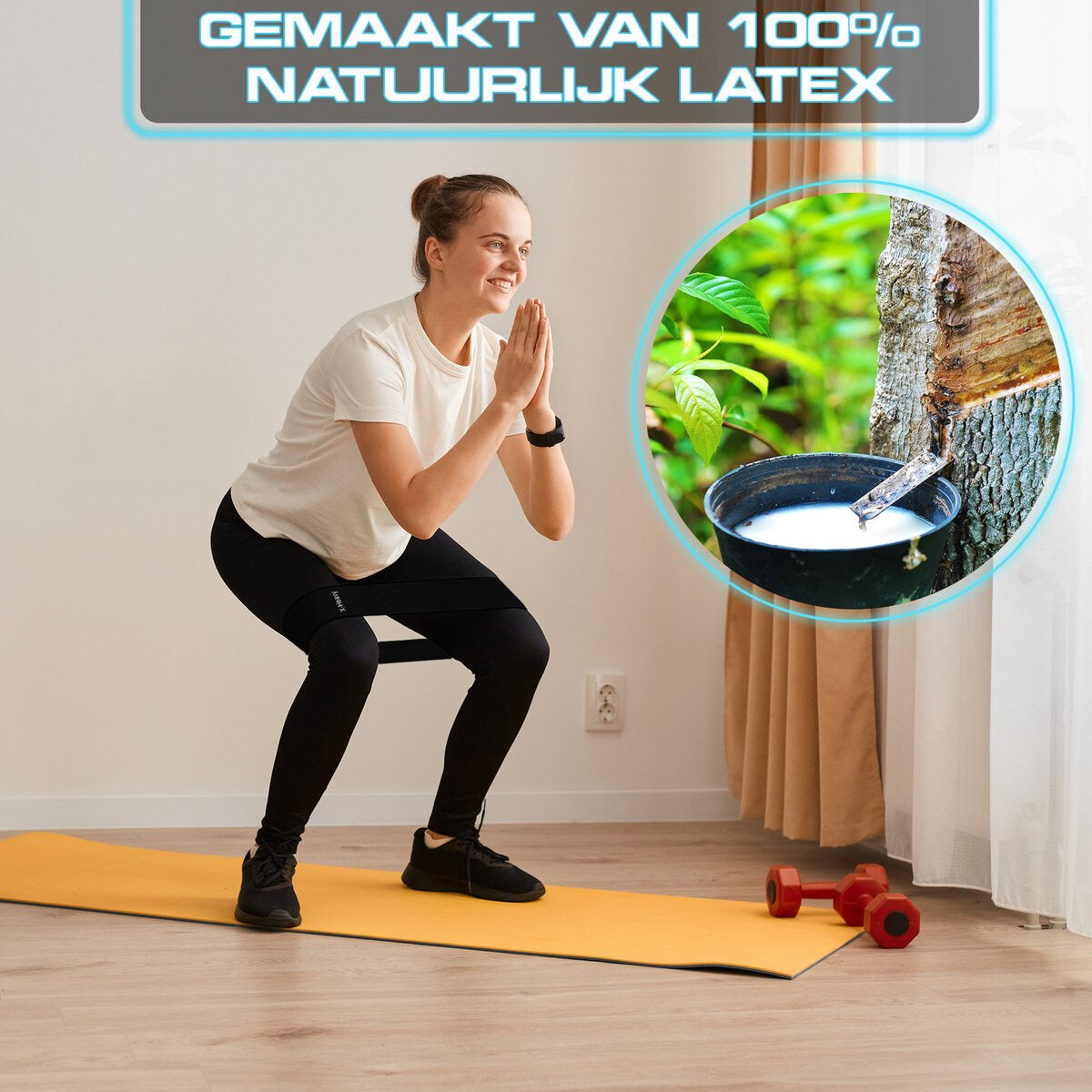 Sanbo Weerstandsbanden - set van 5 stuks - Extra sterk tot 18kg - 5 Kleuren - Incl. Opbergzakje - Resistance band set - Fitness Elastiek