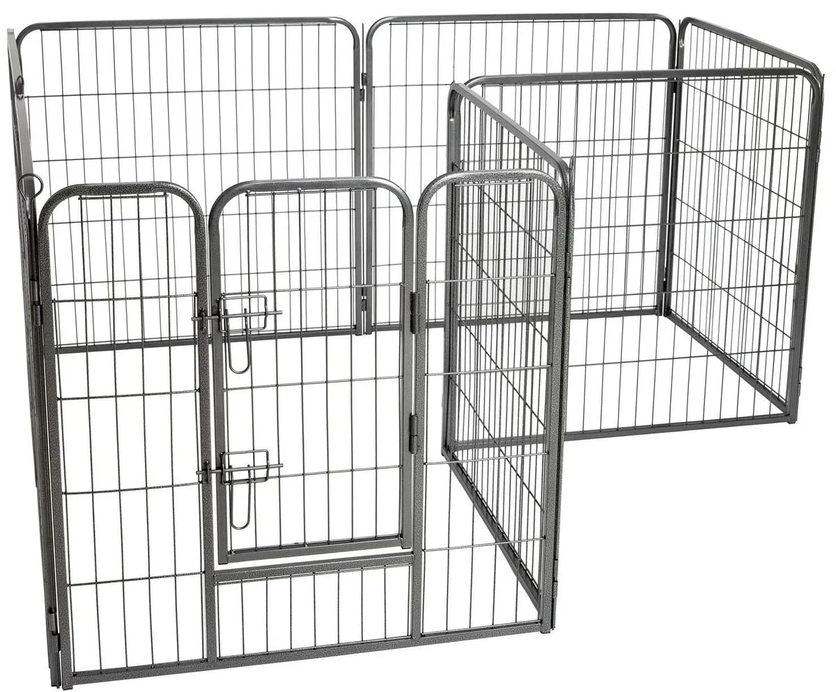 Premium Puppyren - 80 cm Hoog - 640 cm Omtrek - Hondenren - Hondenhok - Grijs Hamerslag