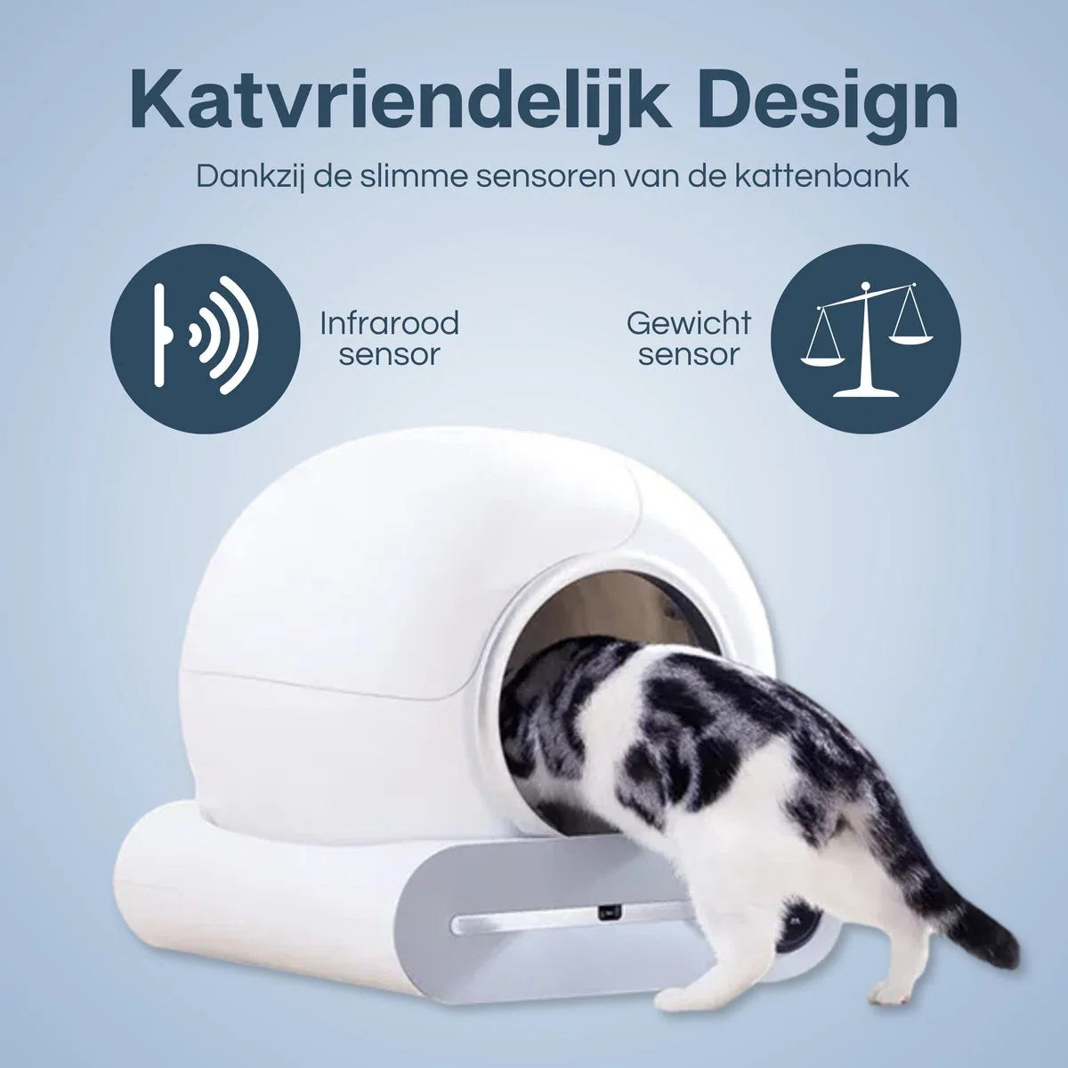 Self-Cleaning Litter Box XXL - 65L - Automatic - Electric Litter Box - Incl. App - White
