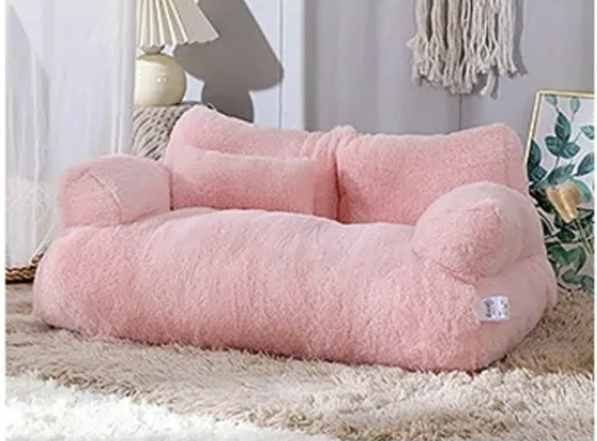 Luxe Kattenmand - Kattenbed - Kattensofa - Huisdier Bed Voor Kleine Middelgrote Honden Katten - Comfortabele Pluche - 55x38x18cm - Roze