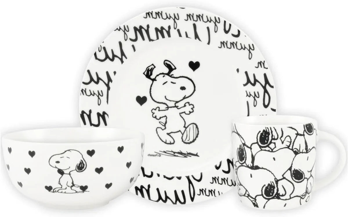 Breakfast set 3 pieces with Snoopy - United Labels Peanuts dinnerware set
