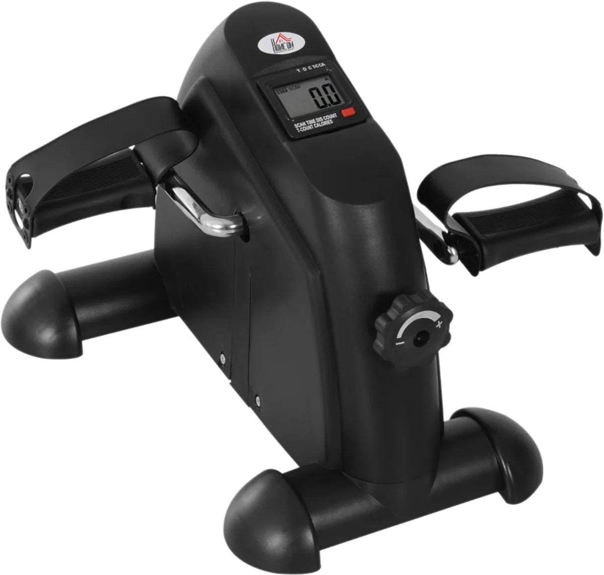 Hometrainer - Opvouwbaar - Minifiets - Fitnessapparaat - Fietstrainer met LCD-display - metaal - zwart 39 x 40 x 31 cm