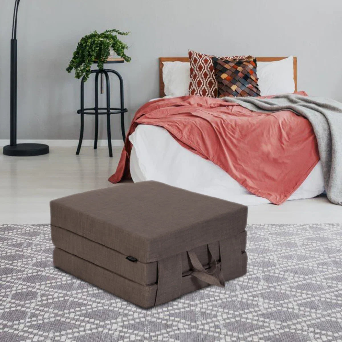 Opvouwbare Matras - Volwassen Reizend Vouwmatras - Logeermatras Opvouwbaar – Zetelbed - Opvouwbaar Logeerbed 1 Persoons - Logeerbed