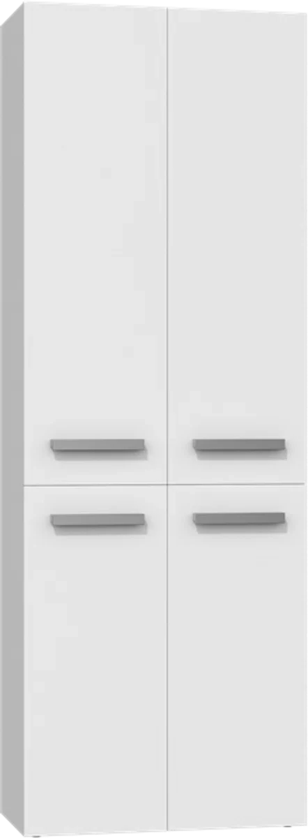 Bathroom cabinet - Storage cabinet with laundry basket - Tall cabinet