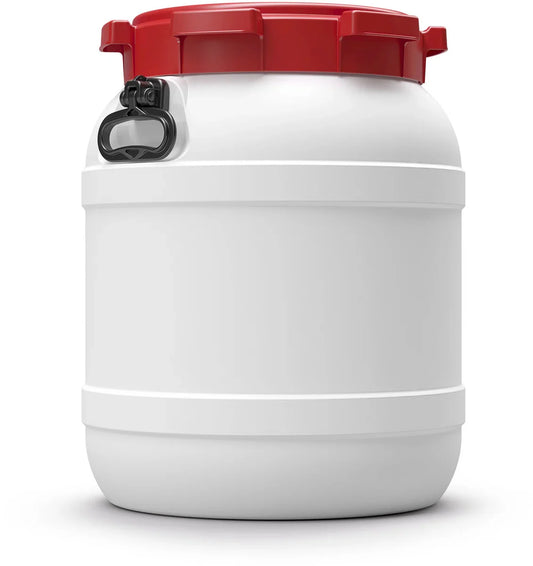 Drum 42 Litres - Watertight and Airtight - White/Red