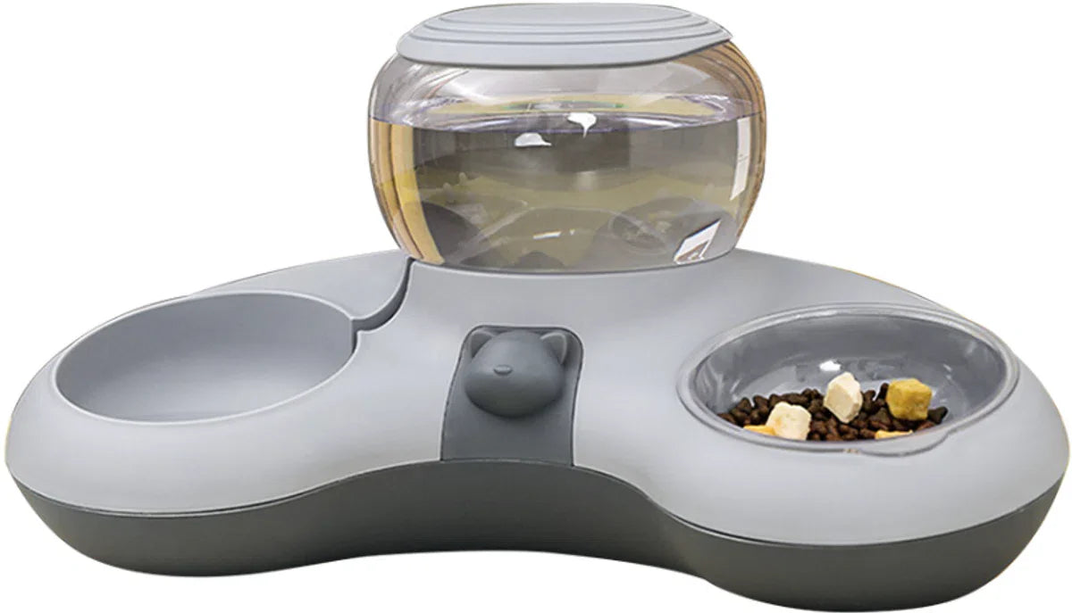 Pet Cat Bowl Automatische Voeder Hond Kattenvoer Kom Met Fontein Dubbele Kom Drinken Verhoogde Stand Schotel Kommen voor Katten