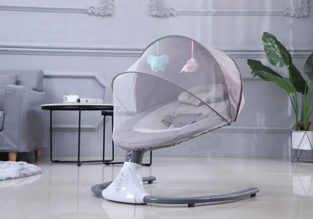 Ultimate Smart Electric Bouncer - Adjustable, Comfortable and Stylish - Baby Swing for Babies - Grey