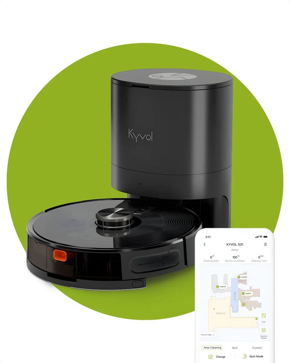 Cybovac S31 robotstofzuiger met laadstation en dweilfunctie - Zwart | Elektrisch | Automatisch | met app | Leegt zichzelf | Smart