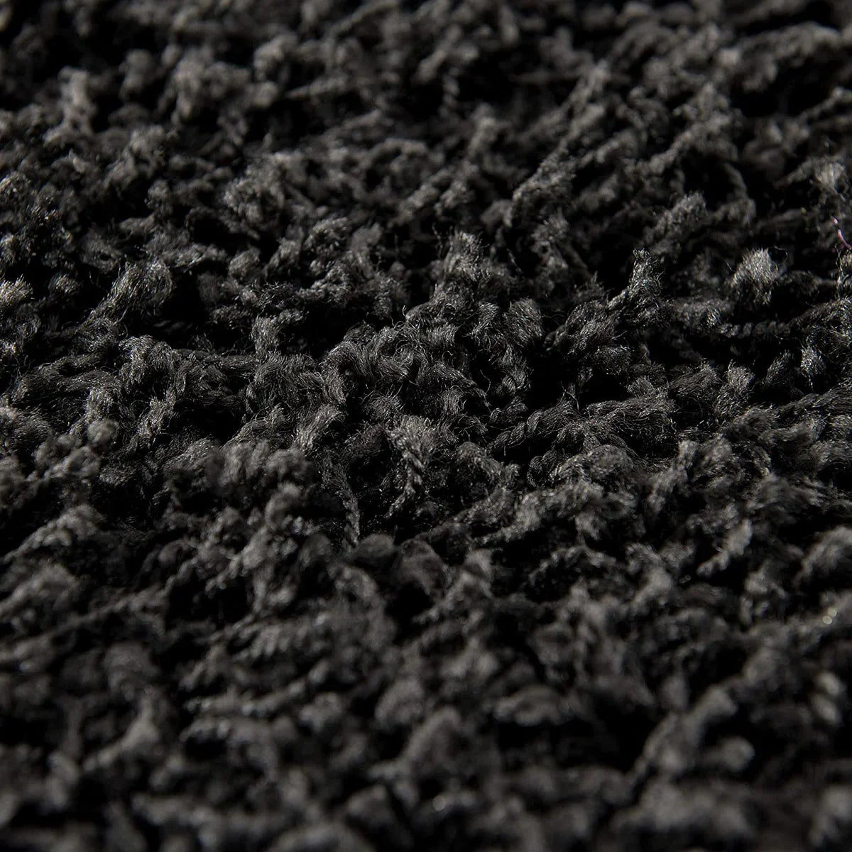 Loca Shaggy Rug Black - 150 CM - High Pile Rug - Living Room, Bedroom Carpet