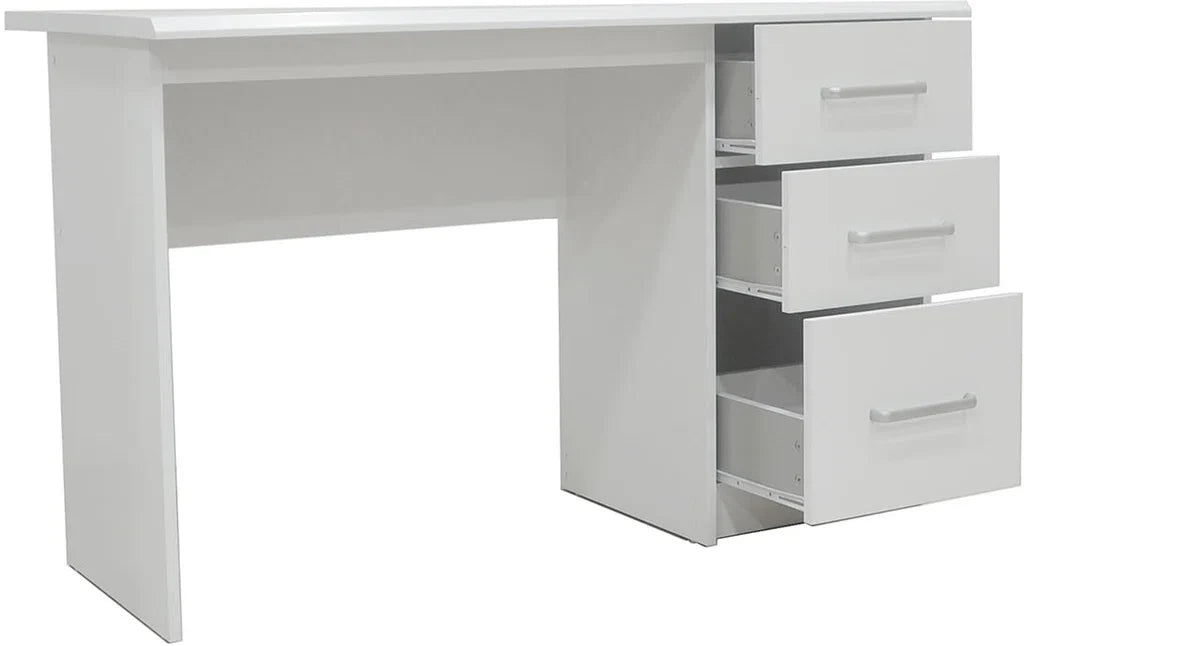 Bureau Rinke Wit - MDF - 121x60cm - With storage space - Height 75 cm - With drawers