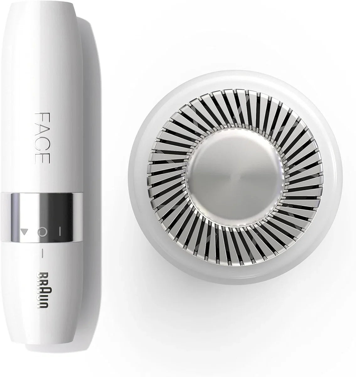 Elektrische gezichtsontharingsapparaat voor vrouwen, gezichtshaarverwijderaar voor dames, snelle en zachte scheerbeurt, bovenlip, kin en wangen, voor onderweg, wit