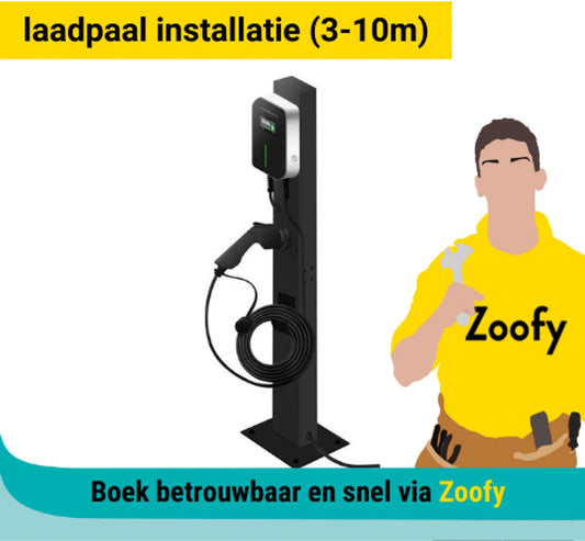 Installatie laadpaal - 3 tot 10 meter - Door Zoofy in samenwerking met bol.com - Installatieafspraak gepland binnen 1 werkdag