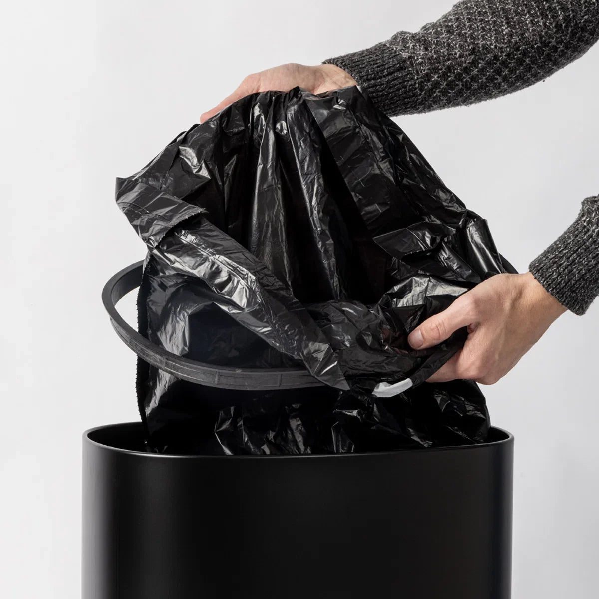 Sensor Bin - 50L - Soft Close - Fingerprint Free - Hygienic Choice - Black