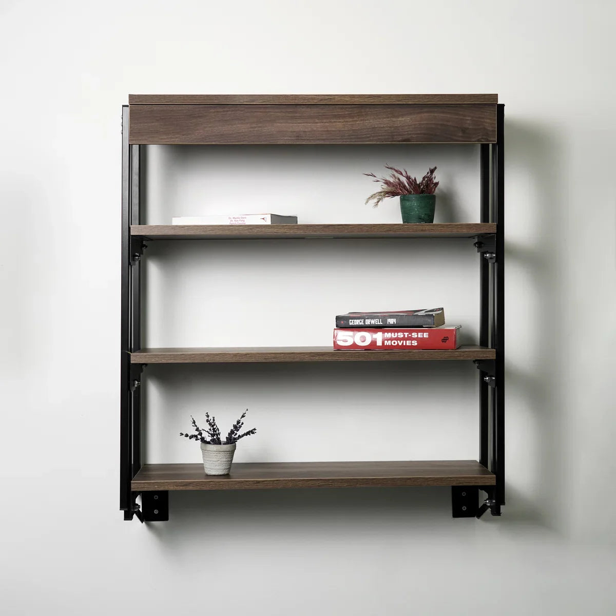 Foldable Table - Wall Table - Kitchen Table - Murphy Fold Down Table - Wall Desk - Foldable Desk - Multi-functional Desk & Shelf - MDF