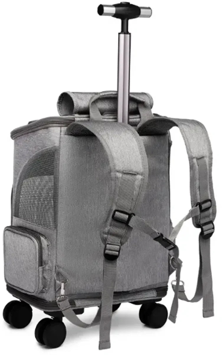 Luxury Dog & Cat Trolley | For Small Dog Or Cat | Dog Backpack | Dog Buggy | Cat Travel Basket