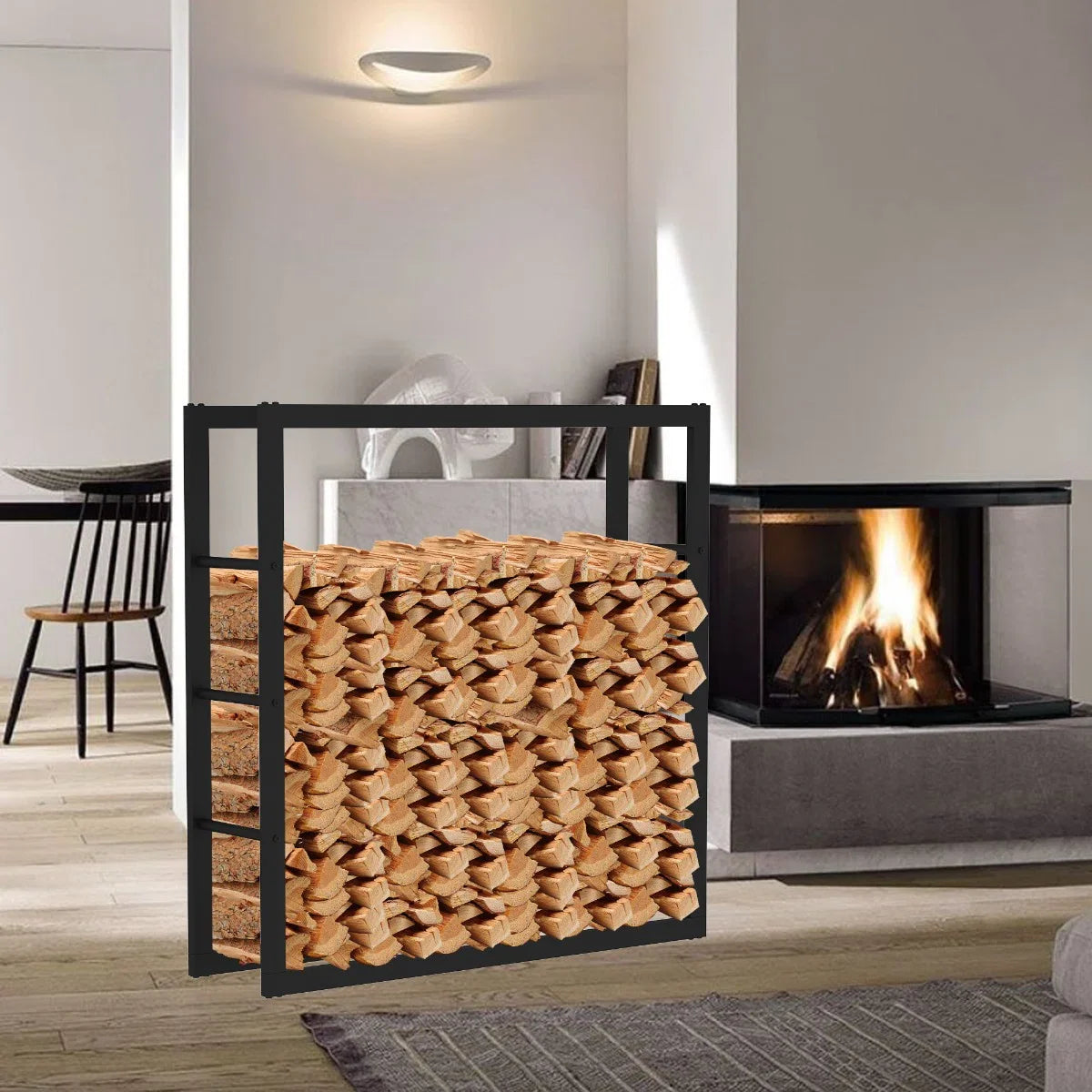 Haardhoutrek - Design Houtrek - Houtopslag - 80x100x25 cm.