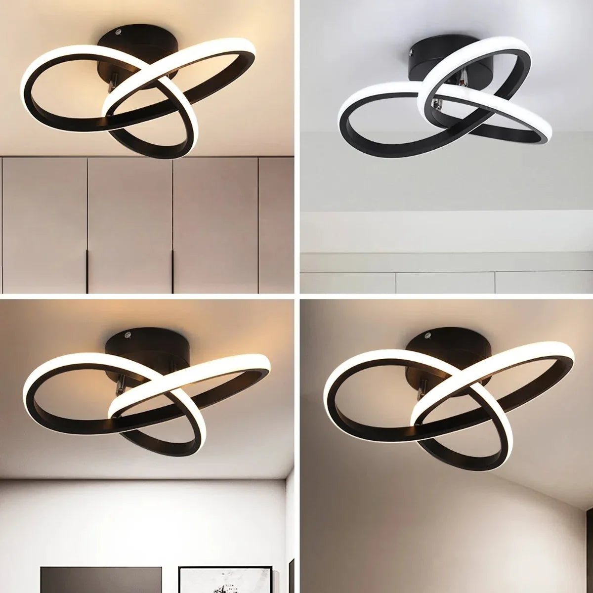 Chandelier - Kroonluchters - Plafondlampen - Plafondlamp Zwart - Plafondlamp - Plafondlamp Led - Led - Led Lamp - Led Kroonluchter - Moderne Plafondlamp - Slaapkamer Licht - Oppervlakte Installatie - Eetkamer Lamp