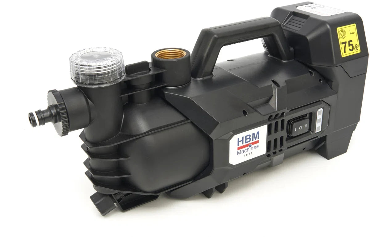 18 Volt 5 A Tuinpomp, Waterpomp - Compleet met 2 Accu's en lader