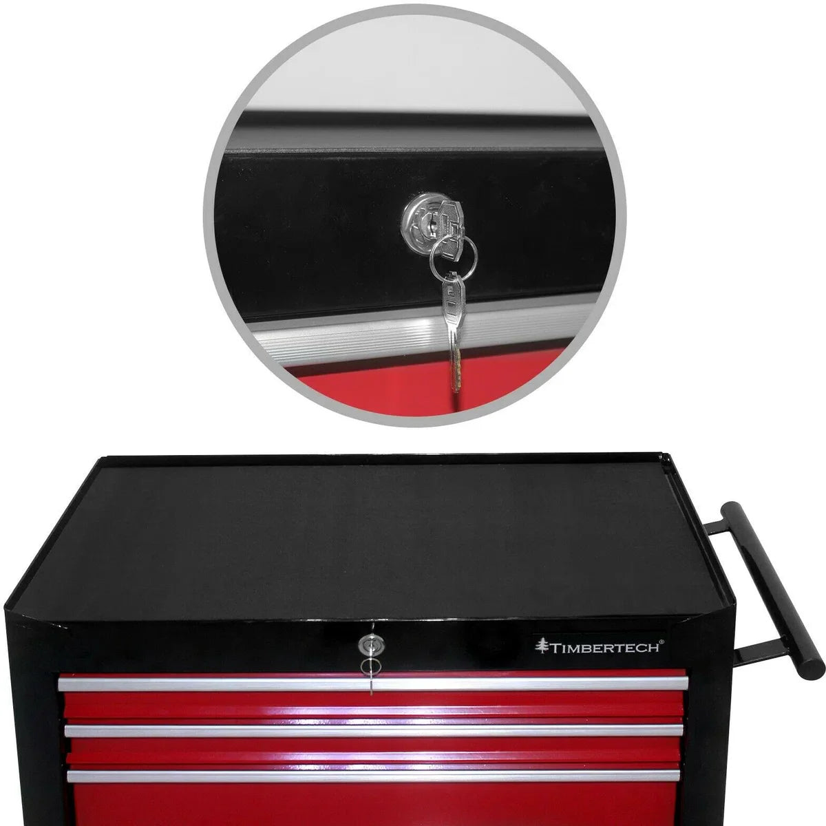 Tool trolley XXL - 7 drawers - Red / black