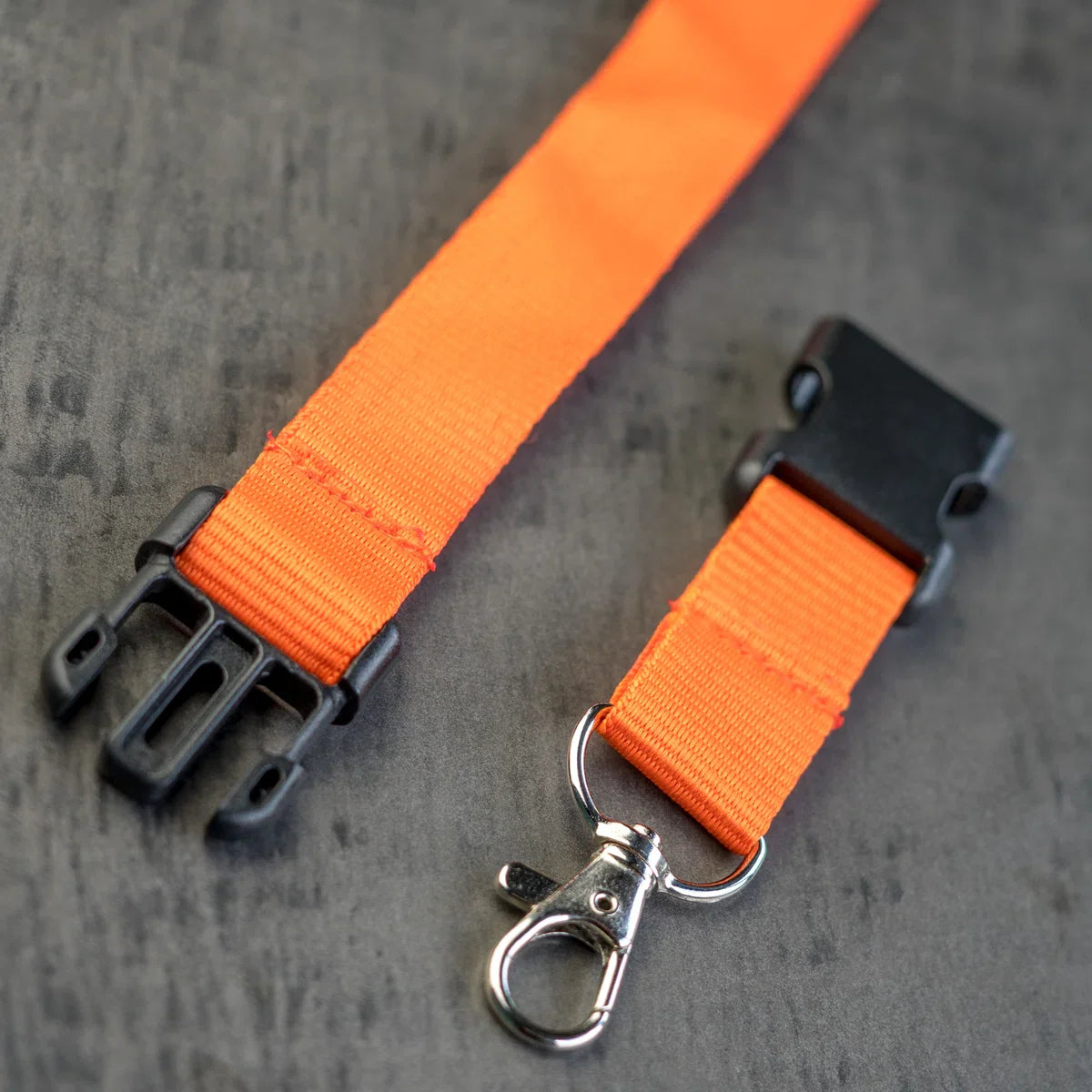 Orange lanyard with badge/pass holder, per 50 pieces