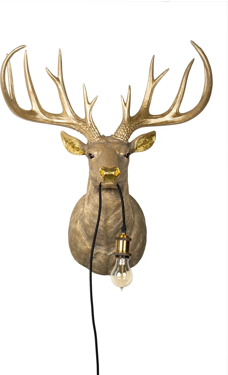 Wall light - Animal lamp Golden Deer XL