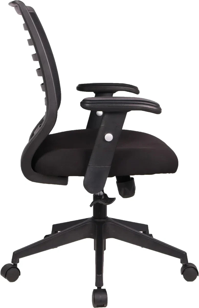 Black Office Chair for Office or Desk - Swivel - with Wheels - Nylon - Black