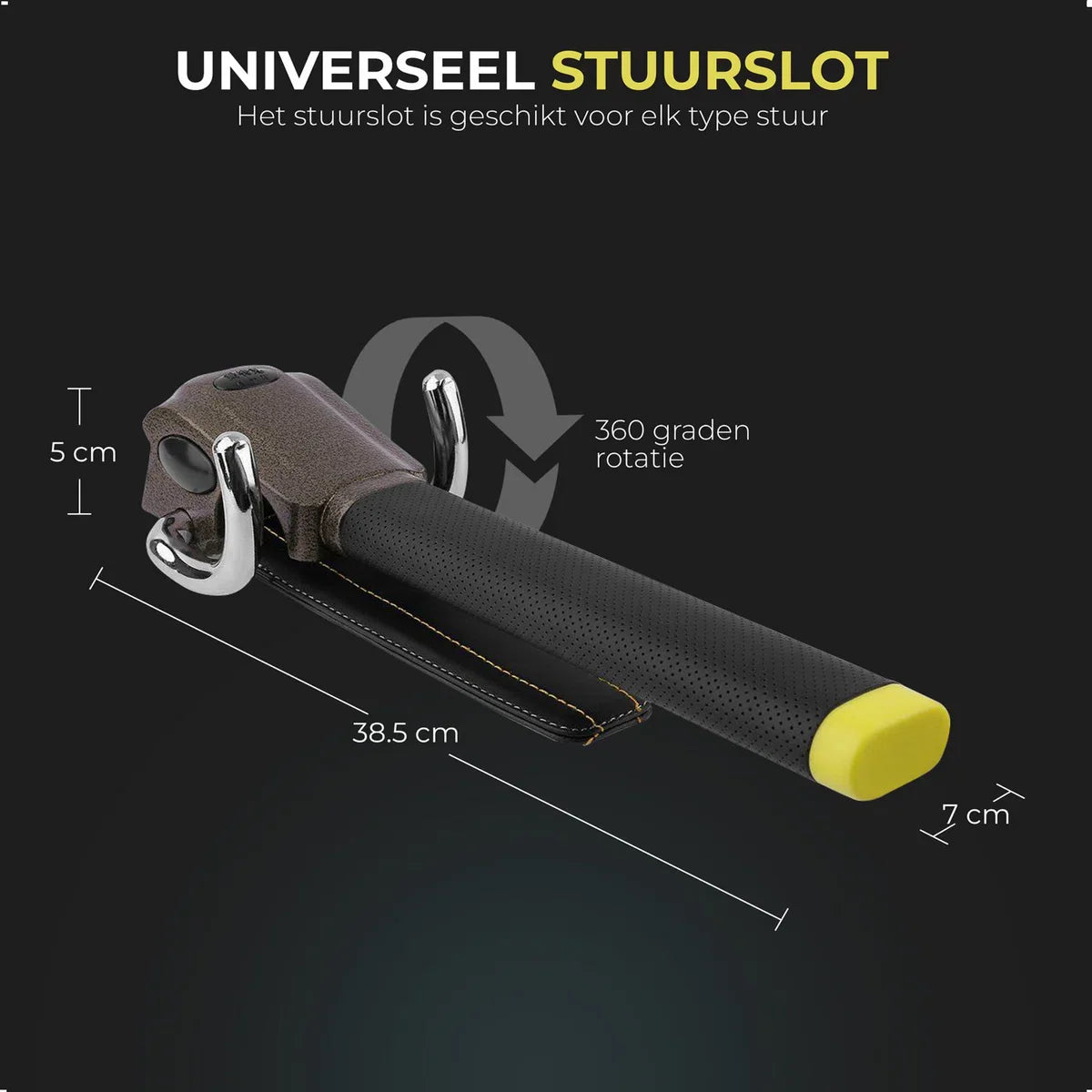 Gtrise Stuurslot Voor Auto - Stoplock - Auto - Camper - Pro - Met Ebook & Opbergtas
