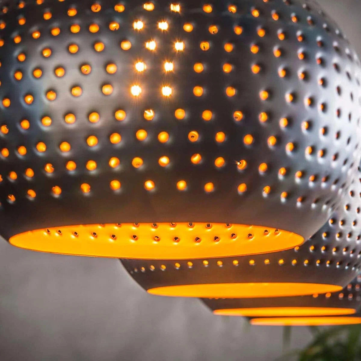 Rural industrial pendant lamp gunmetal | 4-light | brown/black | metal | height adjustable up to 150 cm | Ø 25 cm | dining room/dining table lamp | modern/atmospheric design