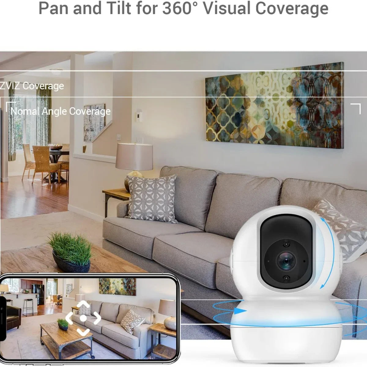 Equivera Babyfoon - Babyfoon met Camera - Baby Monitor - Baby Camera - Indoor - Multifunctioneel - Premium