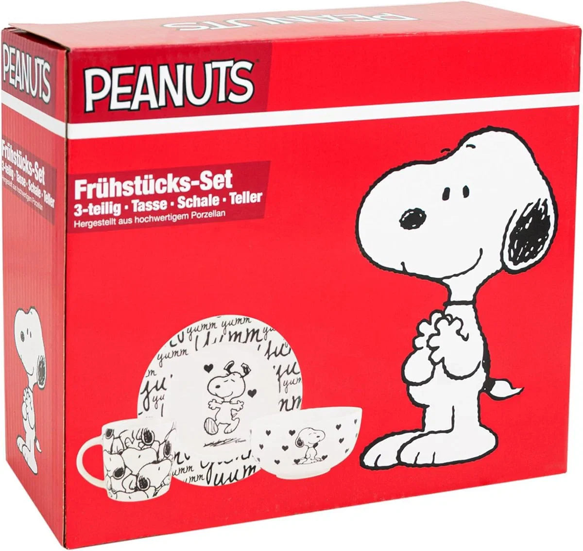 Breakfast set 3 pieces with Snoopy - United Labels Peanuts dinnerware set