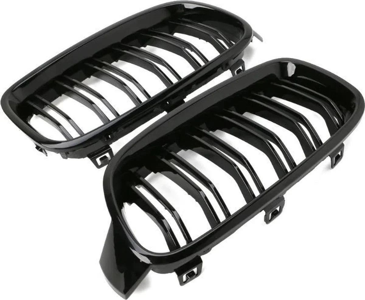 Sportgrille Nieren Geschikt voor: BMW F30 F31 F35 3 Serie Glanzend Zwart M3 Look Exclusieve look LCI Styling