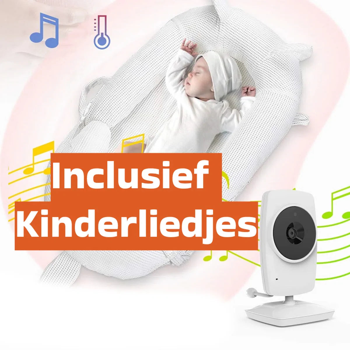 Wireless - Smart Electronic Baby Monitor - 3.2 inch HD - Wireless Motion Sensor Home Security Camera - 360° Manual Rotation - ECO Mode - Connect 4 Cameras - Suitable for Nursery, Living Room & Office