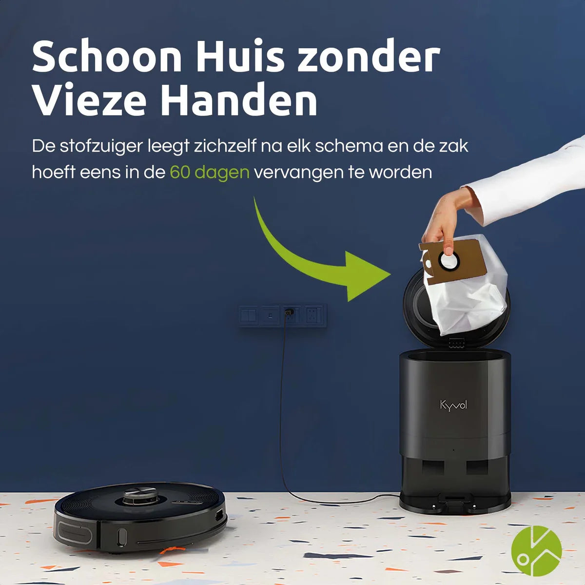 Cybovac S31 robotstofzuiger met laadstation en dweilfunctie - Zwart | Elektrisch | Automatisch | met app | Leegt zichzelf | Smart