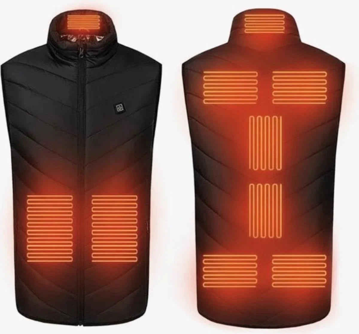 Verwarmd Vest | 9 Warmtezones (25-50°C) | 4-8 Uur Warmte | Elektrische Bodywarmer | Heated Vest | Thermokleding | Verwarmde kleding | Effectief & Functioneel | Werkt met Powerbank (usb-a) | Wintersport | Outdoor | Maat EXTRA LARGE (valt klein)