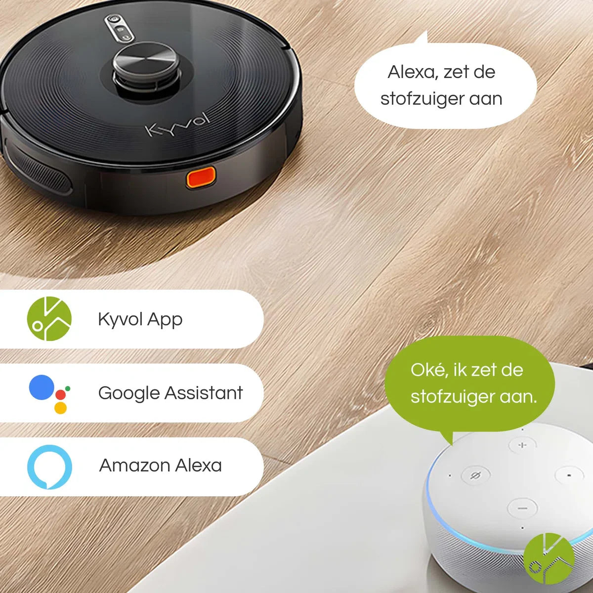 Cybovac S31 robotstofzuiger met laadstation en dweilfunctie - Zwart | Elektrisch | Automatisch | met app | Leegt zichzelf | Smart