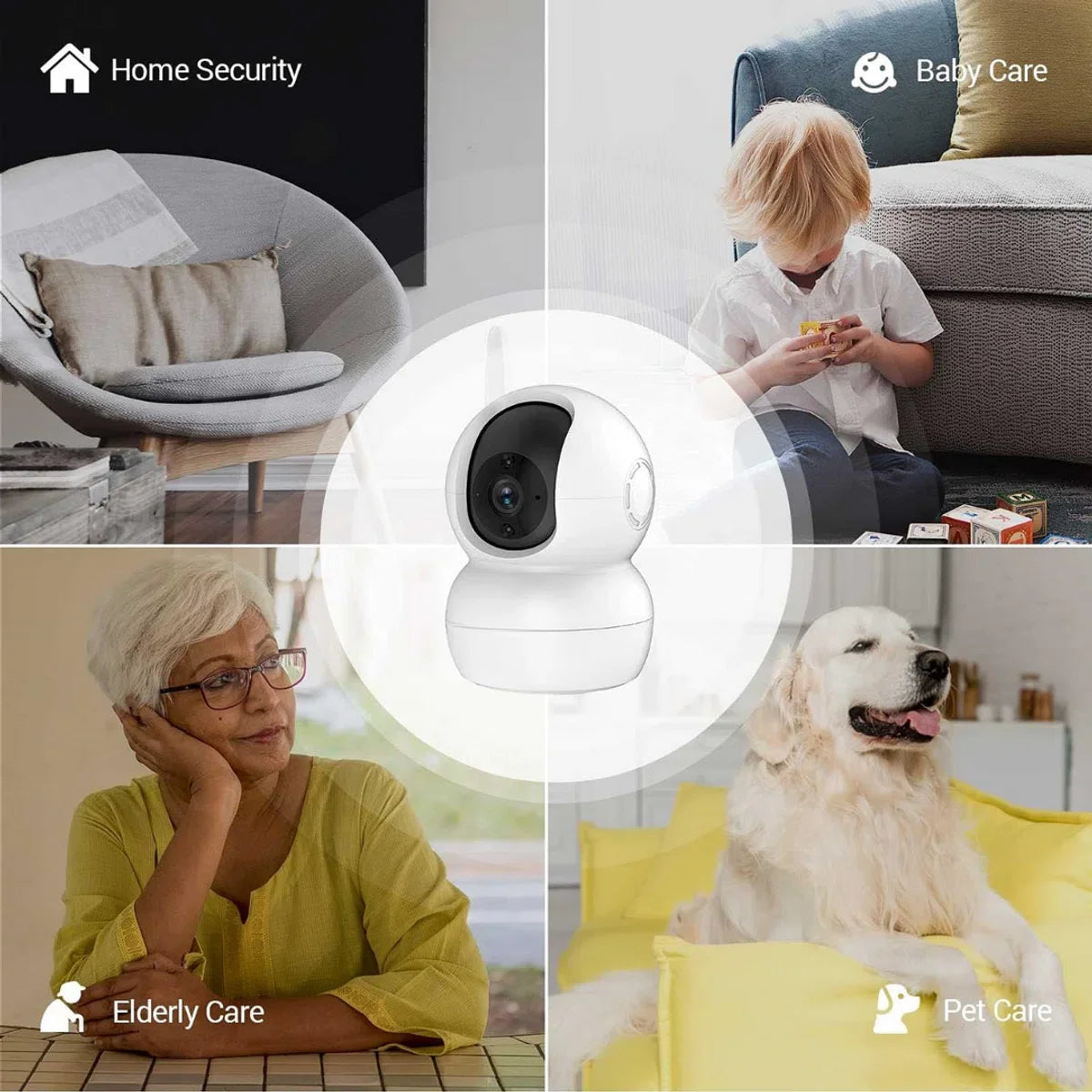 Equivera Babyfoon - Babyfoon met Camera - Baby Monitor - Baby Camera - Indoor - Multifunctioneel - Premium