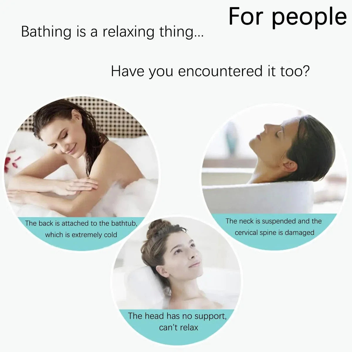 Luxury Bath Pillows - Blue - Anti-Slip Spa Head Rest Cushion Back Support - Bathing - Waterproof Baby Pillow - Organic Material