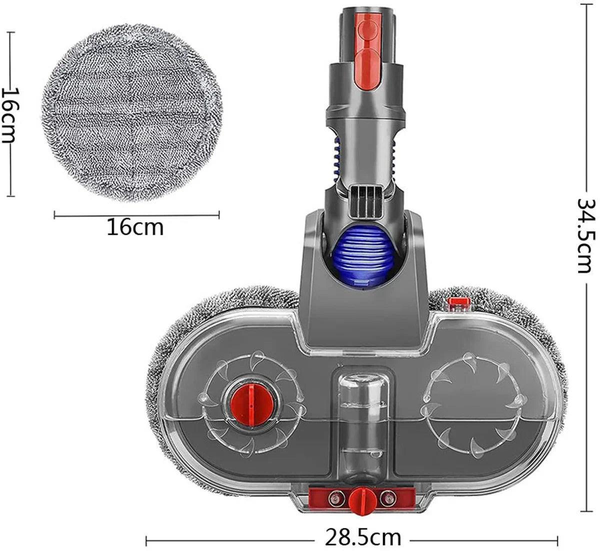 Mop Dweil Geschikt Voor Dyson V15, V11, V8, V7 Steelstofzuiger - Inclusief 6 Dweilmops - Nat & Droog Vloerwisser - Vloermop