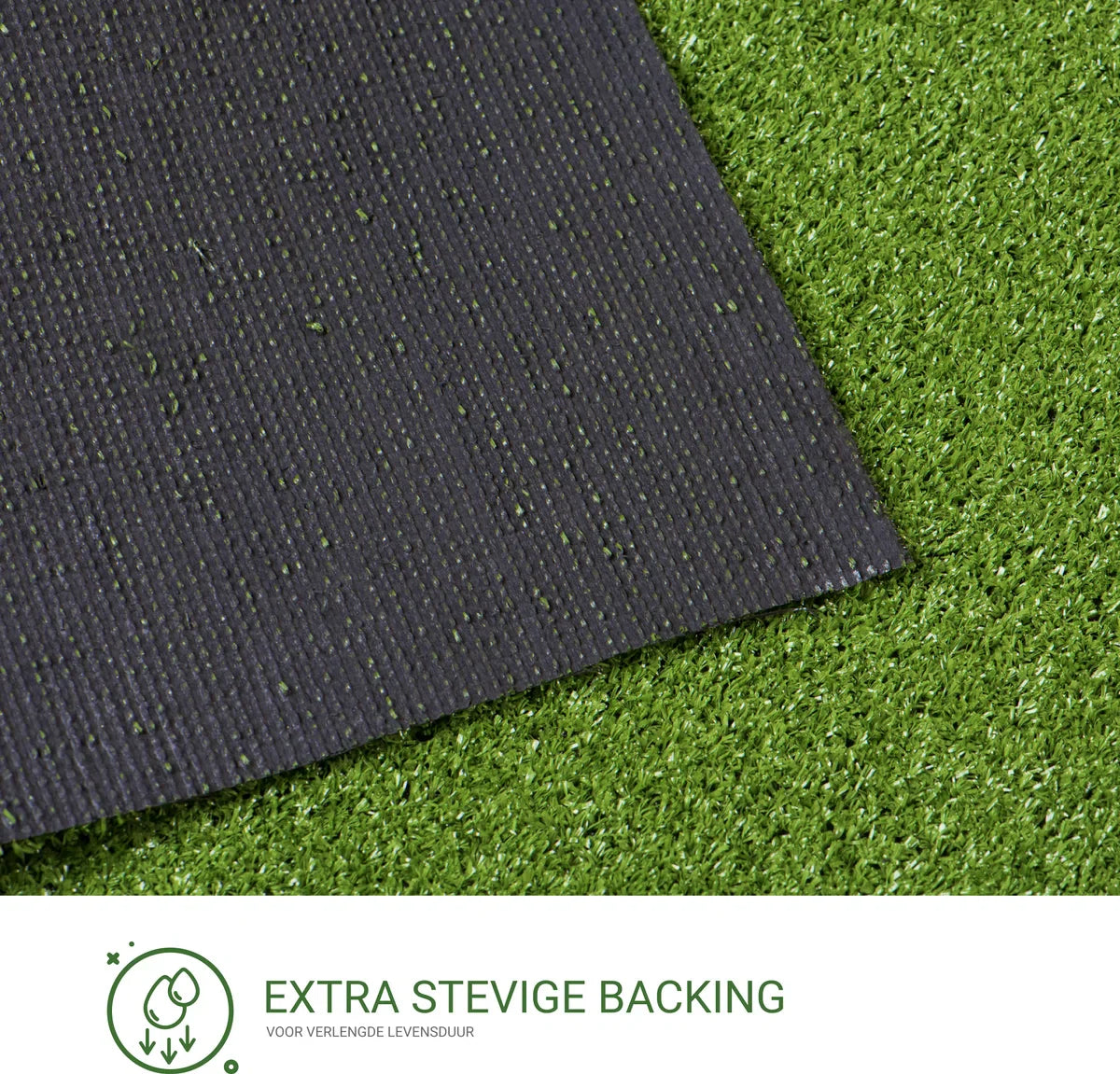Tapiso Pure Green Kunstgras Groen 6mm Balkon Tuin Terras Grastapijt Maat- 300x300