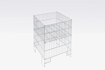 Stortmand - Verzinkt metaal 40x55x80cm - Aanbiedingsmand - Ballenmand - Ballenrek - Opbergmand voor in de garage - Speelgoedmand voor buitenspeelgoed