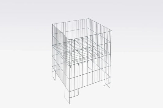 Dump bin - Galvanized metal 40x55x80cm - Offer basket - Ball basket - Ball rack - Storage basket for in the garage - Toy basket for outdoor toys